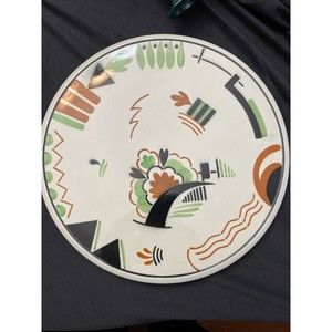 Vintage Societe Ceramique Maastricht Handpainted 12” Serving Plate